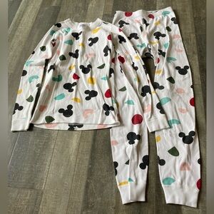 Hanna Andersson Mickey Disney Long John PJs Pajamas Size 130 US 8